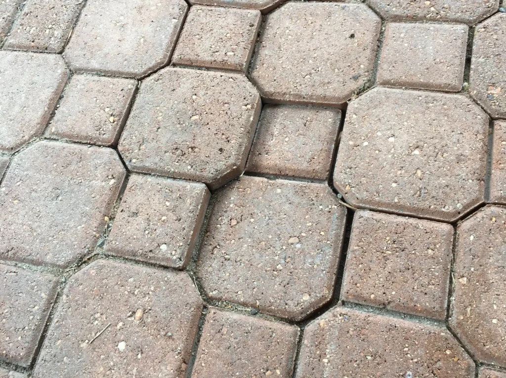 paver and gravel patio